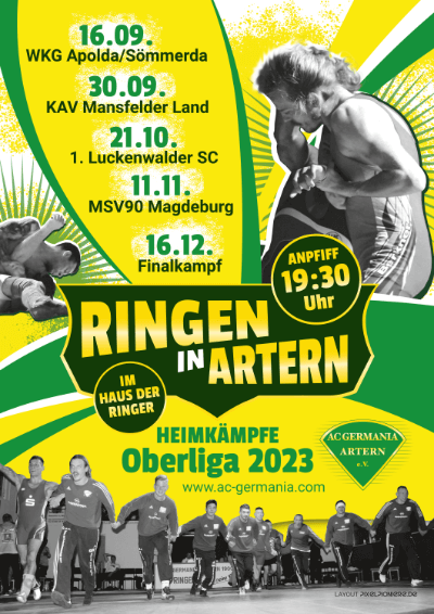 Werbung für den AC Germania Artern