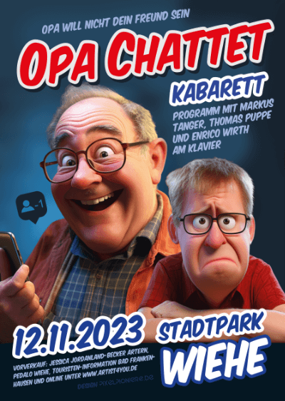 Plakat für Kabarettprogramm in Wiehe