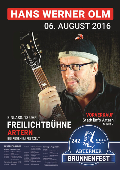 Gestaltung der Plakate für das 242. Brunnenfest in Artern