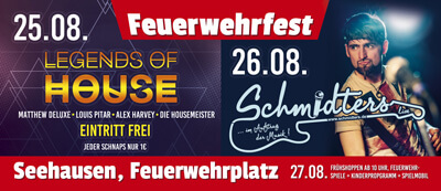Großaufsteller für das Feuerwehrfest in Seehausen